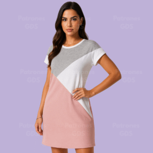 Vestido Manga enteriza Mosaico 3168