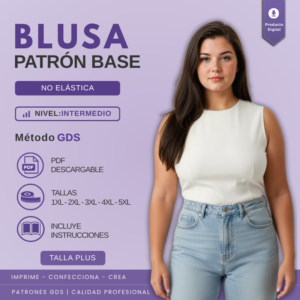 Base Para Blusa Talla Plus- NO ELÁSTICA