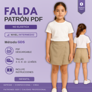 Falda Short Escolar - 5090