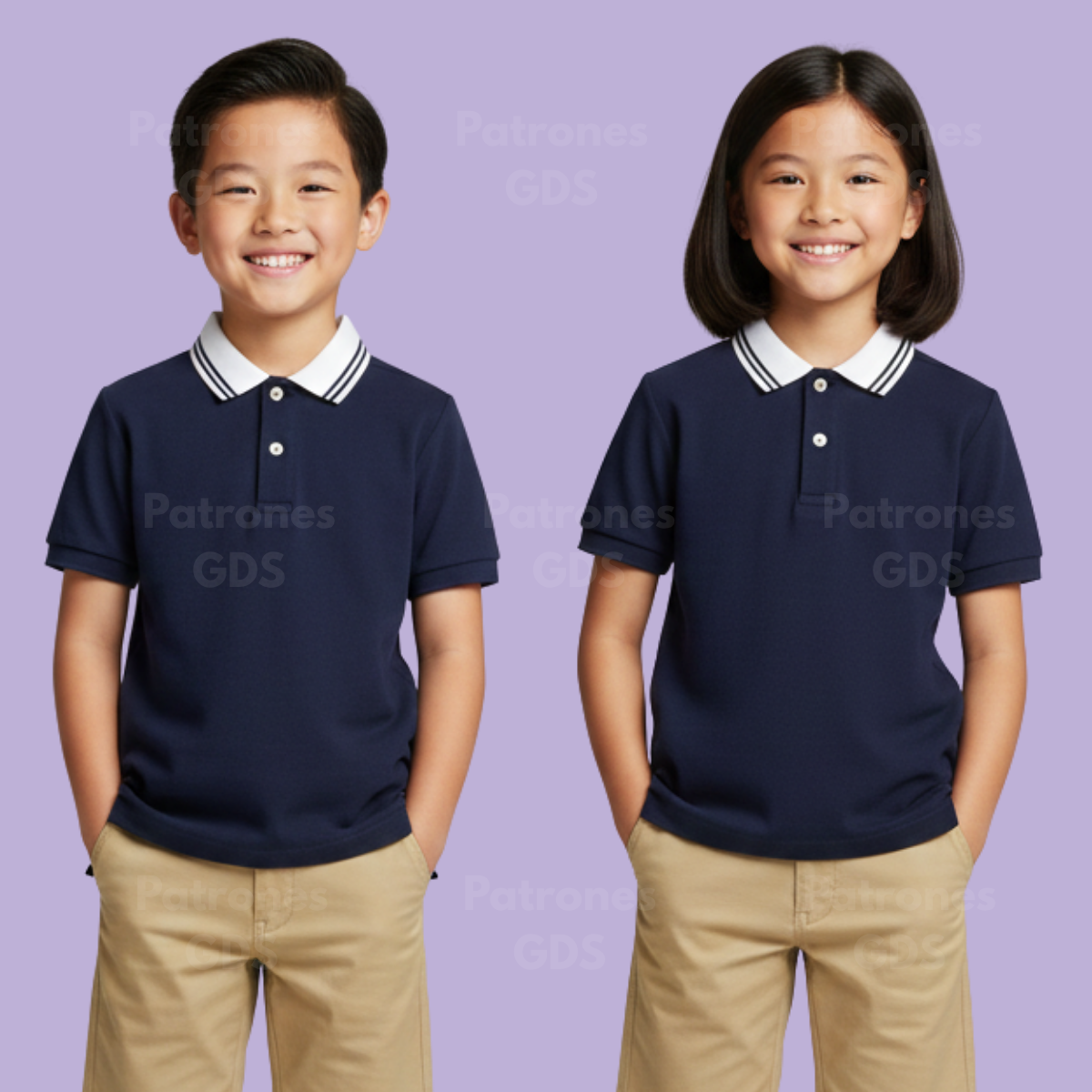 Camiseta polo infantil manga corta Unisex -7117