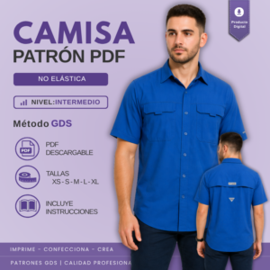 Camisa para hombre tipo columbia manga corta - 7074