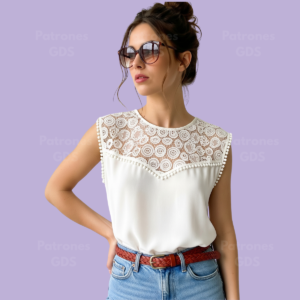 Blusa con Plantilla de encaje - 2010