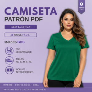 Camiseta Cuello V - 2119 - De XS a XL
