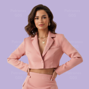 Blazer moderno a la cintura - 0003