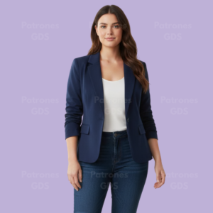 Blazer cuello sastre Talla Plus - 1032