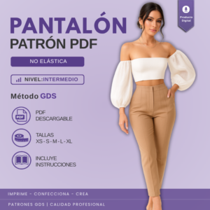 Pantalón con alforzas - 4173