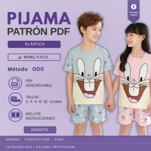 Conjunto de pijama unisex infantil -8065