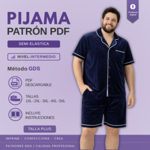 Conjunto de Pijama - 8064 - De talla 1XL a 5XL
