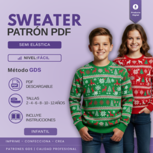 Patrón de Sweater Infantil Unisex - 6107