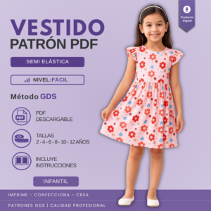 Patrón de Vestido Infantil - 3173