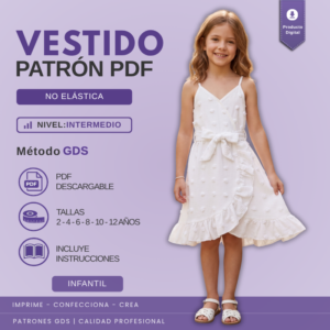 Patrón de vestido infantil - 3162