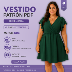 Patrón de vestido - 3187 - De 1XL a 5XL