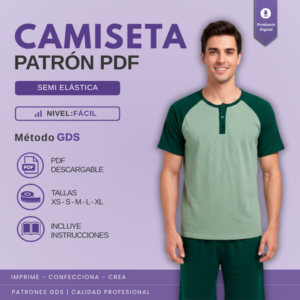 Camiseta tipo polo manga corta ranglan y cuello redondo - 8190