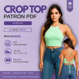Crop Top Halter Espalda Cruzada - 2100