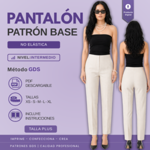 Base para pantalón de mujer - De talla XS  a XL