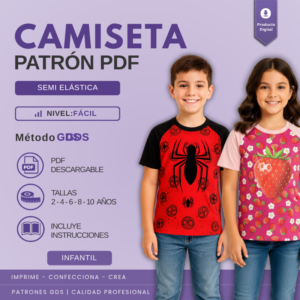 Camiseta Infantil Unisex Manga corta Ranglan - 7041
