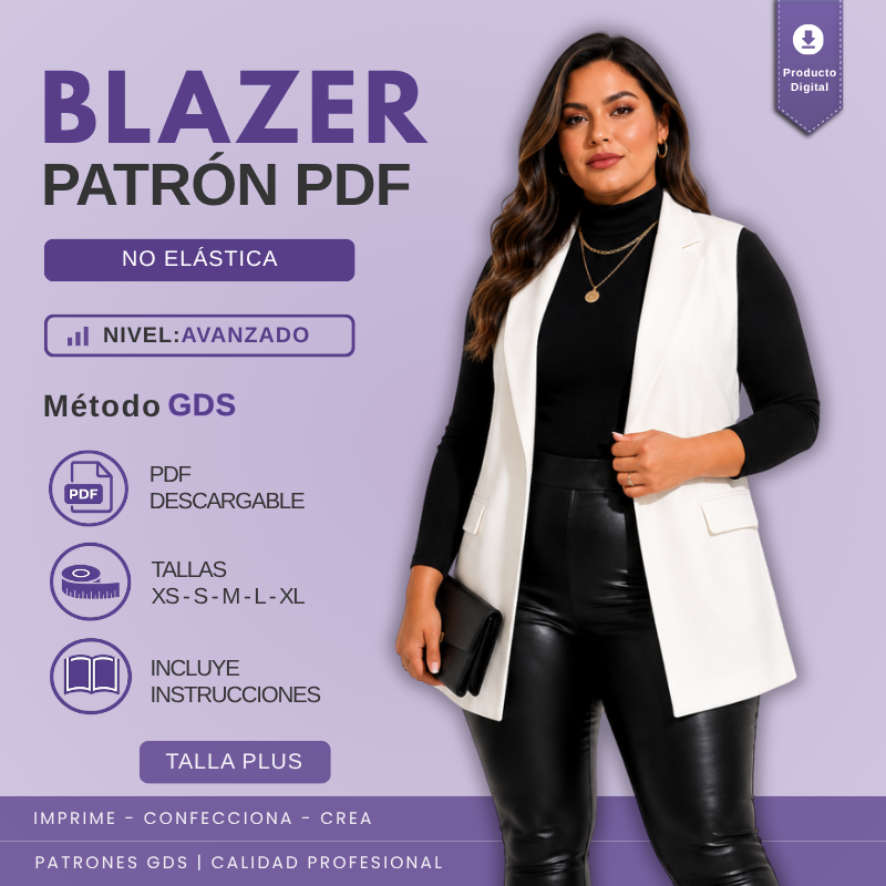 Blazer sin Manga - 6185 - TALLA PLUS